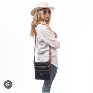 Vintage Land leather x free people Land Santa Fe messenger organizer bag unisex